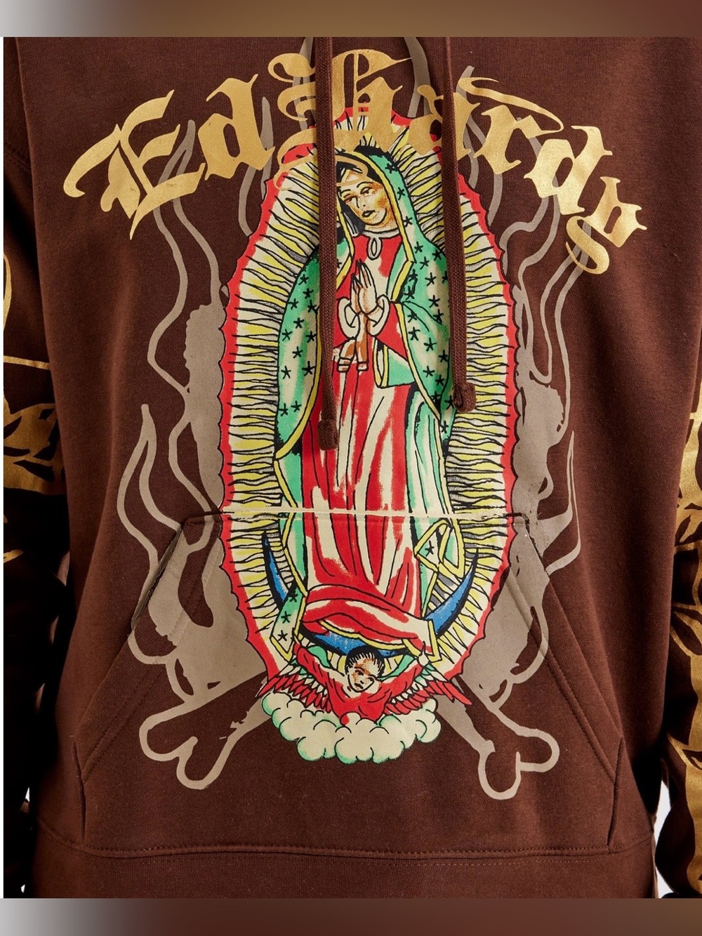 Ed Hardy Hoodie Sweatshirt - Mary - Cocoa - EHM1302-16 NWT Men’s small